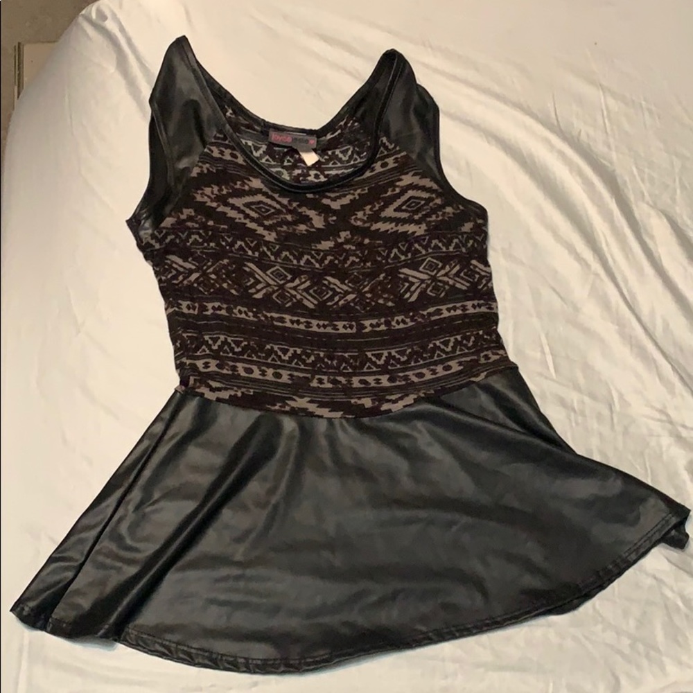 Black peplum top
